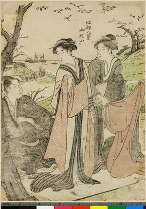 Katsukawa Shuncho: Gotenyama / Edo Hakkei - British Museum