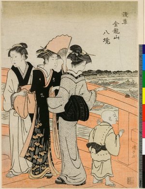 Torii Kiyonaga: Asakusa Kinryuzan hakkei - British Museum