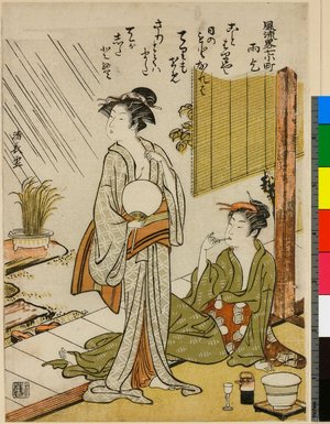 Torii Kiyonaga: Amagoi / Furyu Ryaku Nana-Komachi - British Museum