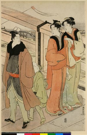 Katsukawa Shuncho: triptych print (?) - British Museum