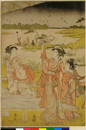 Katsukawa Shunzan: triptych print (?) - British Museum