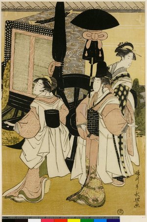 Shikyusai Eiri: print / pentaptych print - 大英博物館