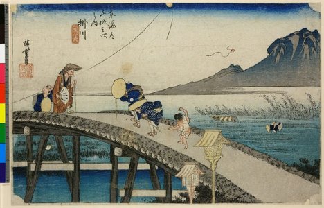 Utagawa Hiroshige: No 27 Kakekawa Akiba-yama embo / Tokaido Gojusan-tsugi no uchi - British Museum