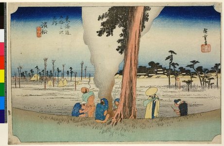 Utagawa Hiroshige: No 30 Hamamatsu fuyugare-zu / Tokaido Gojusan-tsugi no uchi - British Museum
