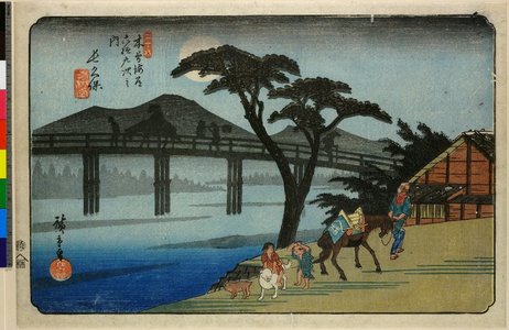 Utagawa Hiroshige: No 28, Nagakubo / Kisokaido Rokujukyu-tsugi no uchi - British Museum