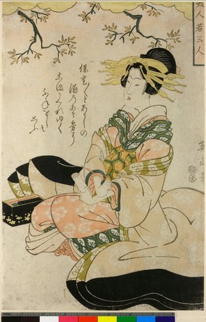 Kikugawa Eizan: Bijin Waka-sannin - British Museum