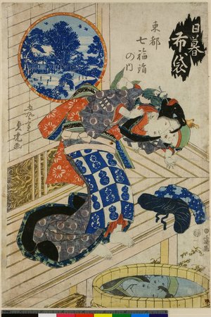 Utagawa Sadatora: Nippori Hotei / Toto Shichi-fuku-juku - British Museum