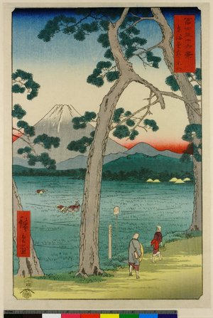 Utagawa Hiroshige: Tokaido hidari Fuji / Fuji Sanju Rokkei - British Museum