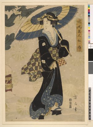 Kikugawa Eizan: Furyu bijin matsu no uchi - British Museum