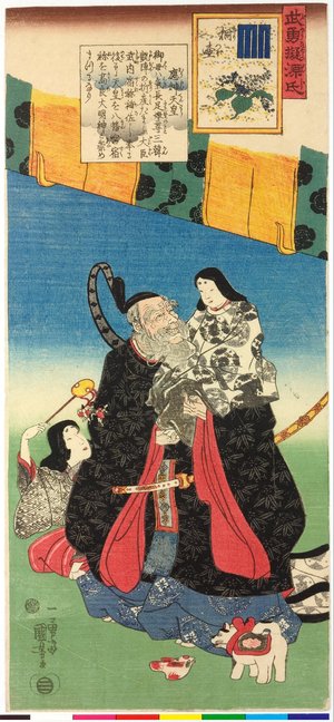 Utagawa Kuniyoshi: Kiritsubo 桐壺 (Paulownia Court) / Buyu nazorae Genji 武勇准源氏 (Heroic Comparisons for the Chapters of Genji) - British Museum