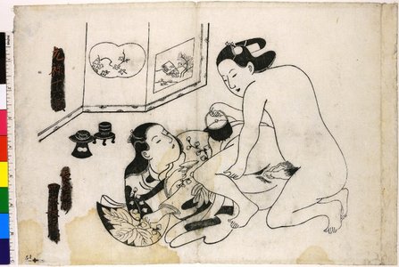 鳥居清信: shunga / print - 大英博物館