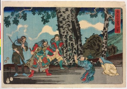 Utagawa Kuniyoshi: Kokaku 江革 (Jiang Ge) / Morokoshi nijushi-ko 唐廿四孝 (Twenty-four Chinese Paragons of Filial Piety) - British Museum