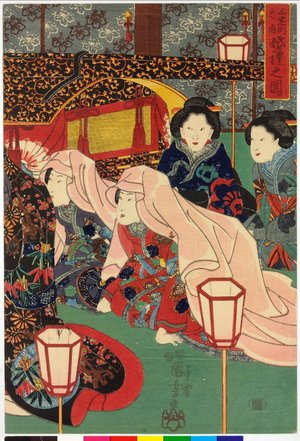 歌川国芳: triptych print - 大英博物館