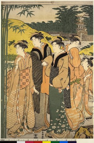 Katsukawa Shuncho, 勝川春潮 (Katsukawa Shuncho (勝川春潮))による浮世絵「mitate-e / diptych print」