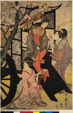 Kitagawa Utamaro: triptych print - British Museum