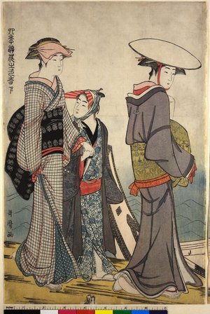 Kitagawa Utamaro: Shiki [no] asobi hana no iroka, jo, ge 四季遊花之色香 上•下 (Pleasures of the Four Seasons: Colours and Scents of Flowers, right, left) - British Museum