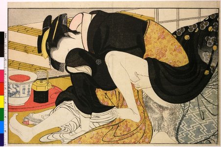 喜多川歌麿: Utamakura 歌まくら (Poem of the Pillow) - 大英博物館