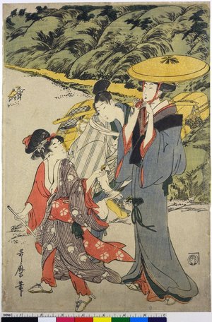 Kitagawa Utamaro: triptych print - British Museum