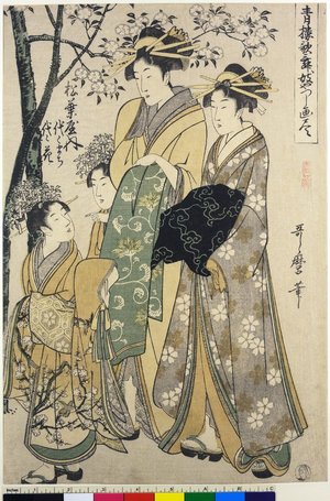 Kitagawa Utamaro: Seiro kabuki yatsushi e-zukushi, juban-tsuzuki 青楼歌舞妓やつし画尽 十番続 (Complete Illustrations of Yoshiwara Parodies of Kabuki, Ten-sheet Composition) - British Museum