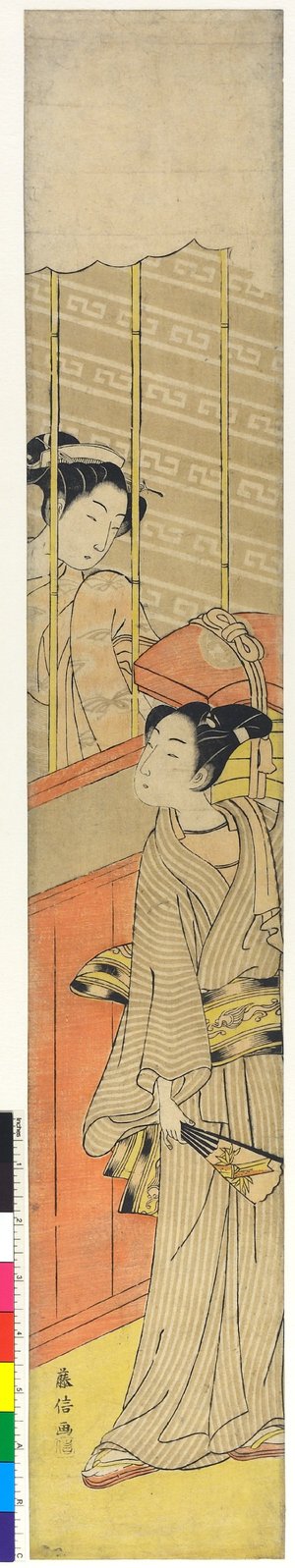 Fujinobu: print / hashira-e - 大英博物館