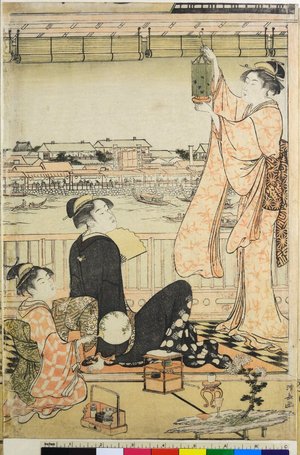 Torii Kiyonaga: triptych print (part) - British Museum