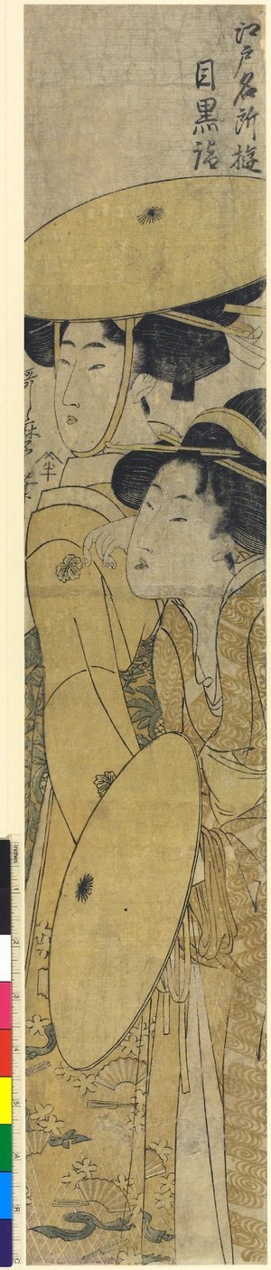 喜多川歌麿: Meguro mairi / Edo Meisho-asobi - 大英博物館