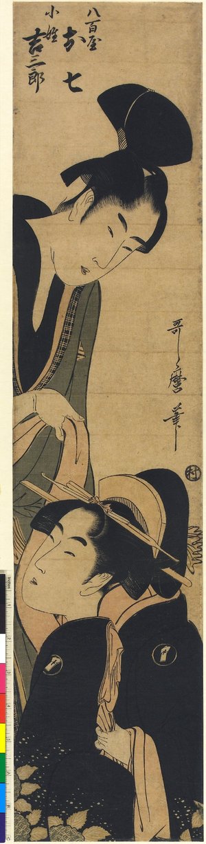 喜多川歌麿: Happyakuya Oshichi Kosho Kichisaburo - 大英博物館
