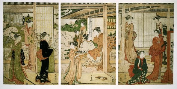 Katsukawa Shuncho: triptych print - British Museum