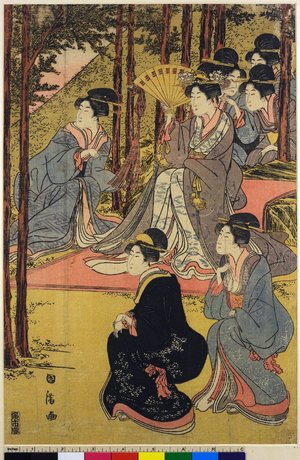 歌川国満: triptych print - 大英博物館