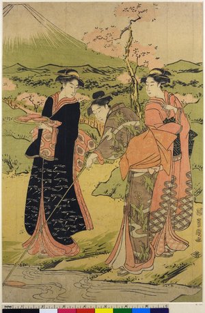 歌川豊国: triptych print - 大英博物館