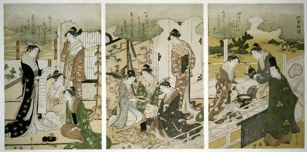 細田栄之: Ise Monogatari 伊勢物語 (Tales of Ise) - 大英博物館