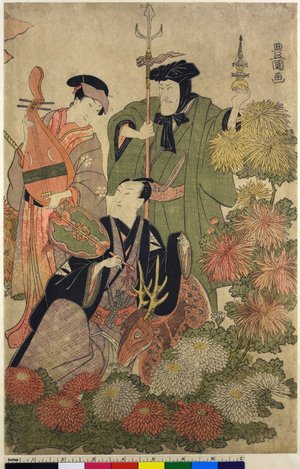 歌川豊国: triptych print - 大英博物館