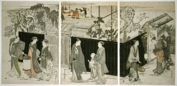 Kubo Shunman: triptych print - British Museum