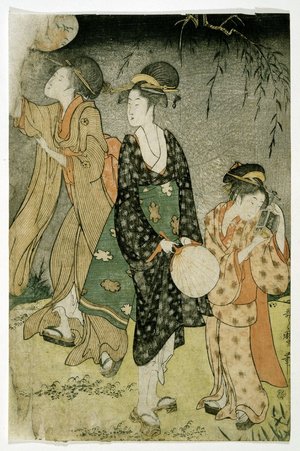 Kitagawa Utamaro: triptych print - British Museum