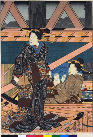 Utagawa Kunisada: Ryogoku-suzumi funa-asobi - British Museum