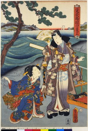 Utagawa Kunisada: Mitsu-uji isobe-asobi sono san - British Museum