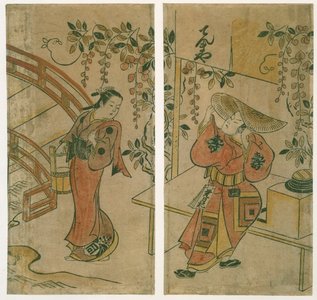 Torii Kiyomitsu: diptych print - British Museum