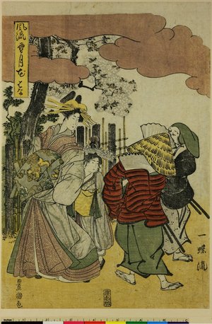 Utagawa Toyokuni I: Hana / Itcho-ryu / Furyu Setsu Gekka - British Museum