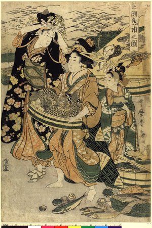 Kitagawa Utamaro: Shiba-ura uo-ichi no zu - British Museum