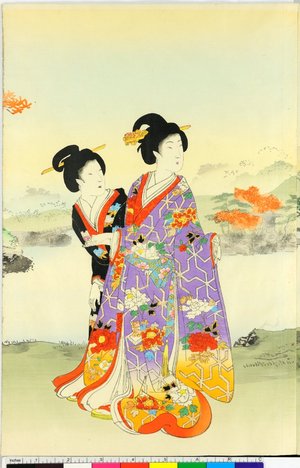 Toyohara Chikanobu, 豊原周延 (Chikanobu (橋本周延))による浮世絵「Chiyoda no o-oku」