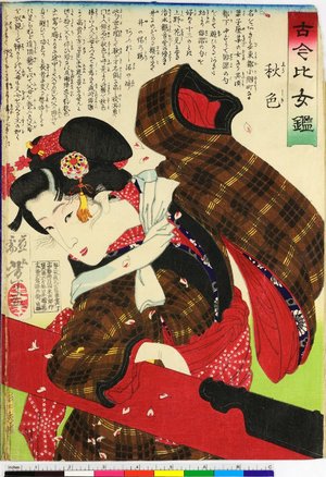 Tsukioka Yoshitoshi: Kokon hime kagami 古今比女鑑 / Shu shiki 秋色 - British Museum