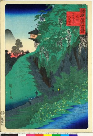 Utagawa Hiroshige II: Shinshu Zenkoji no Kusuriyama 信州善光寺乃久須里山 / Shokoku meisho hyakkei 諸国名所百景 - British Museum