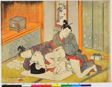 鈴木春信: shunga / print - 大英博物館