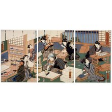 Utagawa Kunisada, 歌川国貞 (Utagawa Kunisada (歌川国貞 Toyokuni III))による浮世絵「Shokunin / Imayo mitate shi-no-ko-sho」