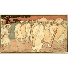 Emil Orlik: Fuji-Pilgrims / Japanische Pilger auf dem Weg zum Fujiyama - British Museum