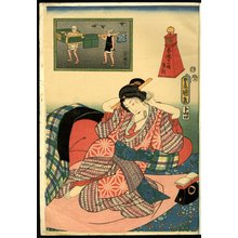 歌川国貞: Tatsu no koku (Hour of the Dragon) / Shunyu juni toki (The Twelve Hours of Springtime Amusement) - 大英博物館