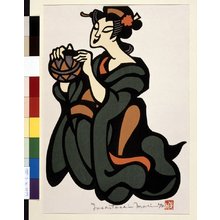 Mori Yoshitoshi, 森義利 (Mori Yoshitoshi (森義利))创作的日本版画《Geisha》