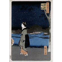Utagawa Hiroshige: No 34 Matsuchiyama Sanyabori yakei / Meisho Edo Hyakkei - British Museum
