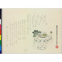 Estampe japonaise "surimono" par Tosa Mitsubumi, 土佐光文 (Tosa Mitsubumi (土佐光文) (1812-79))