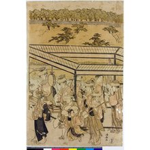 Japanese Print "triptych print" by Torii Kiyonaga, 鳥居清長 (Torii Kiyonaga (鳥居清長))